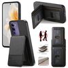 Per vivo V40 Lite 4G Twill Tessuto Pelle Verticale Flip RFID Card Bag Custodia per Telefono (Nero)