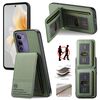 Per vivo V40 Lite 4G Twill Tessuto Pelle Verticale Flip RFID Card Bag Custodia per Telefono (Verde)
