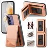 Per vivo V40 Lite 4G Twill Tessuto Pelle Verticale Flip RFID Card Bag Custodia per Telefono (Rosa)