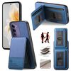 Per vivo V40 Lite 4G Twill Tessuto Pelle Verticale Flip RFID Card Bag Custodia per Telefono (Blu)