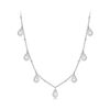 Collana elegante in perle di conchiglia placcata in platino in argento sterling S925 (BSN418)