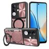 Custodia per telefono con supporto magnetico scorrevole Camshield per vivo Y29 4G CD Texture (rosa)
