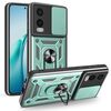 Per OnePlus Nord CE4 Lite Custodia per fotocamera scorrevole TPU Hybrid PC Phone Case (verde menta)