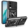 Per OnePlus Nord CE4 Lite Custodia per fotocamera scorrevole TPU Hybrid PC Phone Case (Nero)