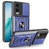 Per OnePlus Nord CE4 Lite Custodia per fotocamera scorrevole TPU Hybrid PC Phone Case (blu)