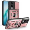 Per OnePlus Nord CE4 Lite India Custodia per fotocamera scorrevole TPU Hybrid PC Phone Case (oro rosa)