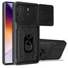 Per Redmi Note 14 4G 163,25 mm Custodia per telefono scorrevole Camshield TPU+PC con slot per schede (nero)