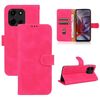 Custodia in pelle con flip magnetico effetto pelle per Motorola Edge 5G 2025 (rosso rosa)