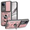 Custodia per telefono in TPU+PC con design scorrevole per fotocamera per vivo V50 5G (oro rosa)