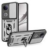 Custodia per telefono in TPU+PC con design scorrevole per fotocamera per vivo V50 5G (argento)