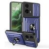 Per Motorola Moto G35 Custodia per telefono scorrevole Camshield TPU+PC con slot per schede (blu)