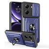 Per Xiaomi Poco X7 Pro Custodia per telefono scorrevole Camshield TPU+PC con slot per schede (blu)