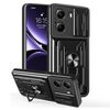 Per Xiaomi Poco X7 Pro Custodia per telefono scorrevole Camshield TPU+PC con slot per schede (nero)