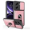 Per Xiaomi Poco X7 Pro Custodia per telefono scorrevole Camshield TPU+PC con slot per schede (oro rosa)