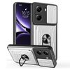 Per Xiaomi Poco X7 Pro Custodia per telefono scorrevole Camshield TPU+PC con slot per schede (bianco)