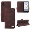 Custodia in pelle con chiusura magnetica per ZTE Kantan Sumaho 4 A402ZT (marrone)