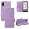 Custodia in pelle con chiusura magnetica per ZTE Kantan Sumaho 4 A402ZT (viola)