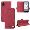 Custodia in pelle con chiusura magnetica per ZTE Kantan Sumaho 4 A402ZT (rossa)