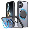 Per iPhone 16 Custodia per telefono con supporto magnetico MagSafe girevole a 360 gradi (nero)