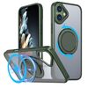 Per iPhone 16 Custodia per telefono con supporto magnetico MagSafe girevole a 360 gradi (verde)