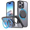 Per iPhone 16 Pro Custodia per telefono con supporto magnetico MagSafe girevole a 360 gradi (nero)