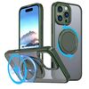 Per iPhone 16 Pro Max Custodia per telefono con supporto magnetico MagSafe girevole a 360 gradi (verde)