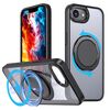 Per iPhone 16e Custodia per telefono con supporto magnetico MagSafe girevole a 360 gradi (nero)