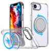 Per iPhone 16e Custodia per telefono con supporto magnetico MagSafe girevole a 360 gradi (trasparente)