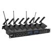 Sistema di conferenza con microfono wireless da tavolo YT8 a 8 canali, 8 microfoni corti