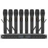 Microfono palmare UHF wireless YT8 a 8 canali per spettacoli teatrali 8 microfoni palmari