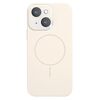Per iPhone 13 Custodia sottile in silicone liquido MagSafe Circle (bianco antico)