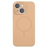 Per iPhone 13 Custodia sottile in silicone liquido MagSafe Circle (oro)