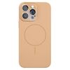 Per iPhone 14 Pro Custodia sottile in silicone liquido MagSafe Circle (oro)