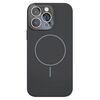 For iPhone 15 Pro Max Thin Circle MagSafe Liquid Silicone Phone Case(Graphite Grey)