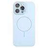 Per iPhone 15 Pro Max Custodia sottile in silicone liquido MagSafe Circle (Sierra Blue)