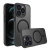 Per iPhone 12 Pro Custodia per telefono TPU ibrida per PC MagSafe antiurto a quattro angoli (nero)