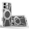 Per iPhone 16 Custodia per telefono MagSafe con supporto in metallo cavo di raffreddamento (argento)
