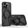 Per iPhone 16 Pro Max Custodia per telefono MagSafe con supporto in metallo cavo di raffreddamento (nero)