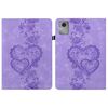 Per Lenovo Tab M11 / Xiaoxin Pad 11 2024 Custodia per tablet in pelle goffrata Love Hearts (viola)