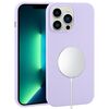 Custodia per iPhone 13 Pro in silicone liquido a copertura totale con MagSafe (lilla e viola)