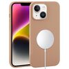 Custodia per iPhone 14 Plus in silicone liquido a copertura totale con MagSafe (marrone)