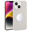 Custodia per iPhone 14 Plus con copertura completa in silicone liquido MagSafe (grigio chiaro)