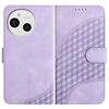 Per Sharp Aquos Sense9 Custodia in pelle con motivo a testa di elefante e cordino (viola chiaro)