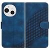 Custodia in pelle con cordino per Sharp Aquos Sense9 con stampa a testa di elefante (blu reale)