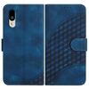 Custodia in pelle con cordino per telefono Sharp Basio Active 3 con stampa a testa di elefante (blu reale)