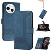 Custodia a libro in pelle con effetto pelle per Sharp Aquos Sense9 Cubic (blu)