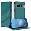 Custodia in pelle retrò con portafoglio multifunzionale in rilievo per Google Pixel 7 Pro (verde scuro)