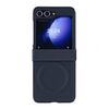 Custodia pieghevole magnetica MagSafe con motivo a diamante per Samsung Galaxy Z Flip6 5G (nera)
