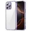 Custodia antiurto per iPhone 16 Pro Max in TPU ibrida per PC (viola trasparente)
