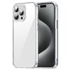 Custodia antiurto per iPhone 15 Pro in TPU ibrida per PC (trasparente)